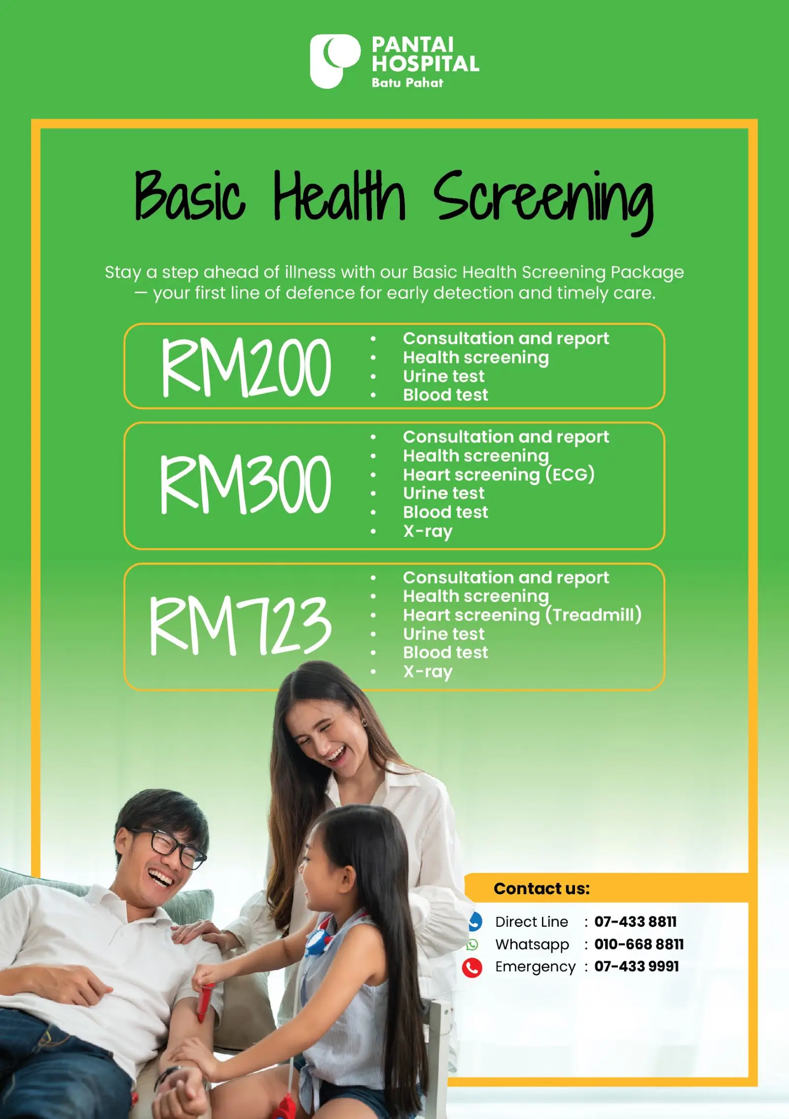 Basic Health Screening package Banner