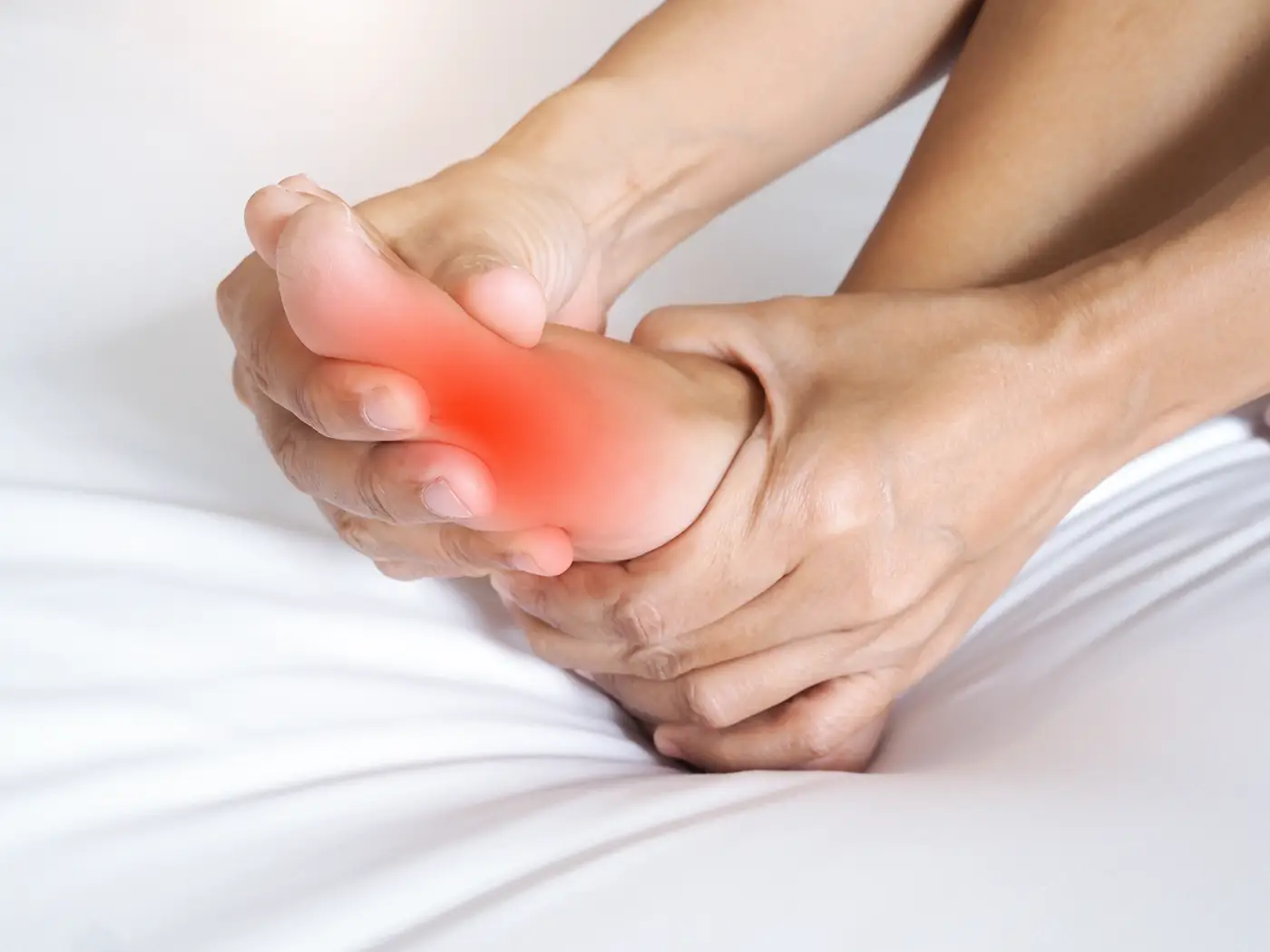 gout arthritis due to high uric acid levels in the blood
